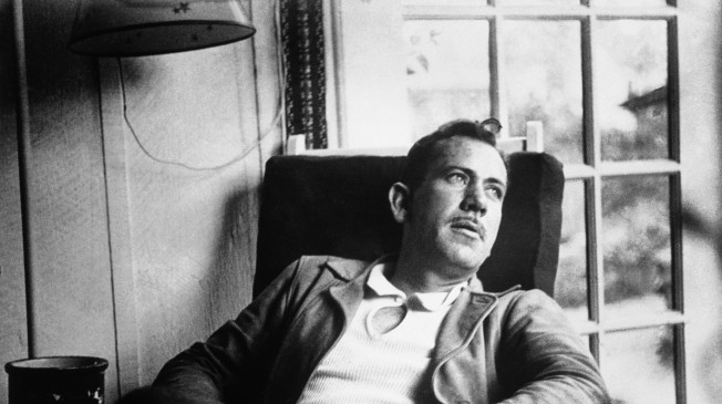 American author John Steinbeck, takes a rest from intense work on a new novel in an undated photo. (AP Photo)